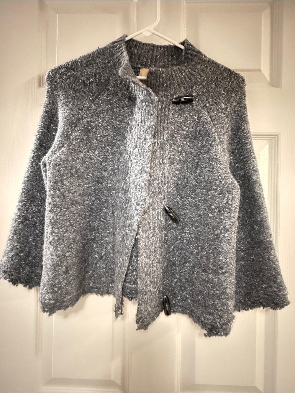 Ruby Rd. Heather Gray Bouclé Toggle Cardigan